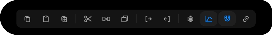 The Timeline Bar with the timecode and its editing tools
